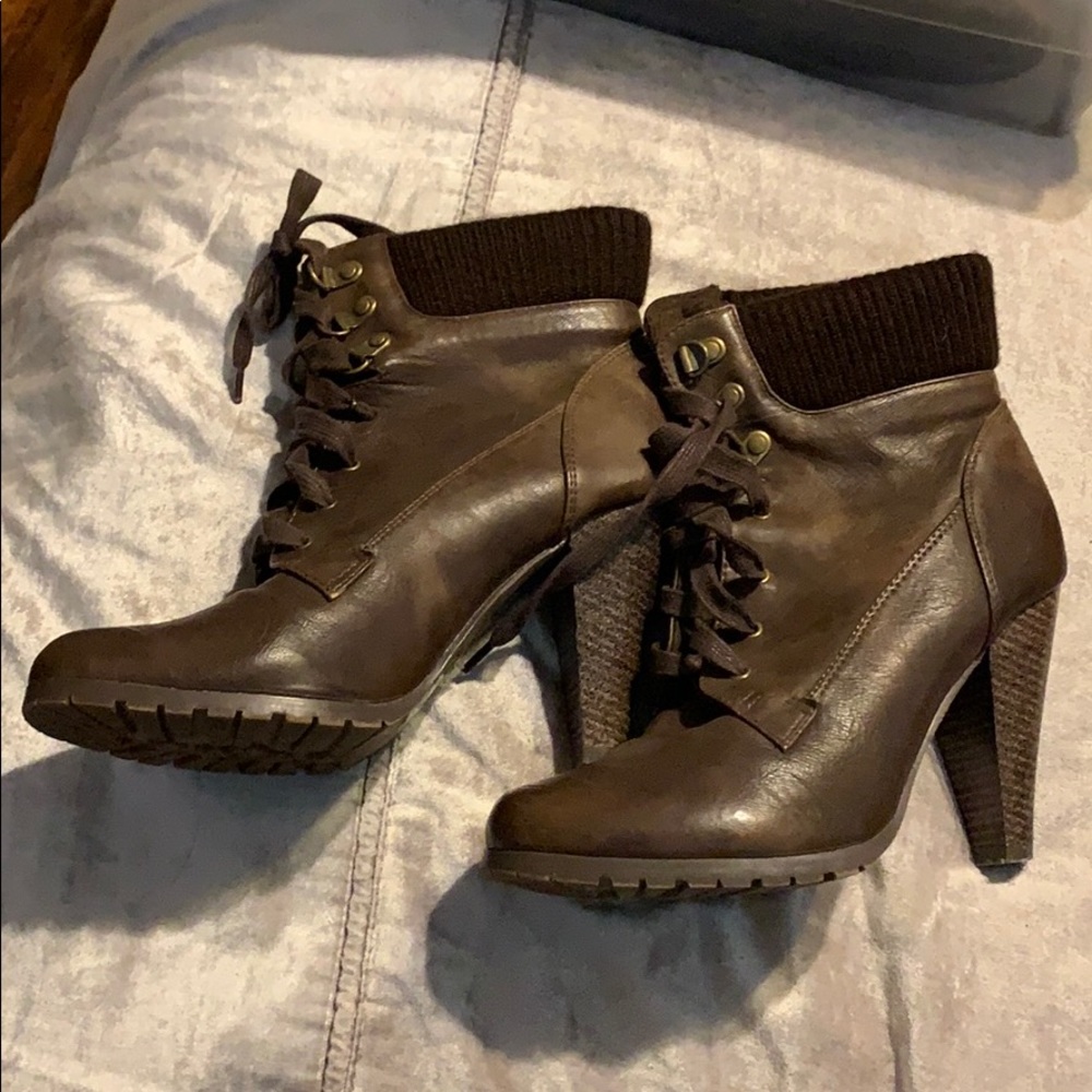 Brown booties